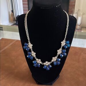 Elegant Blue and Silver Necklace